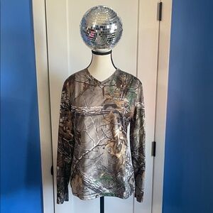 Real tree field & Stream Woodland Camo Long Sleeve Shirt